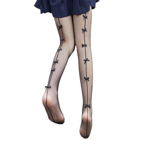 Back Vertical Bowknot Small Net Rompers Trousers Net Stockings Stockings