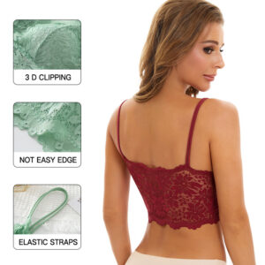 Anti-Glare Lace Back Strap Bralette for Women