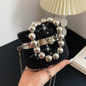 Women’s Fashion Diamond-studded Pearl Hand Crossbody Bag