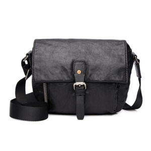Large Capacity Leather Crossbody Bag for Men