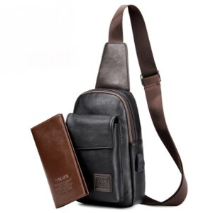 Retro PU Leather Shoulder Bag for Men