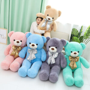 80-100cmx Cotton Stuffed Plush Animals Toys Macaron color Teddy Bear Plush Toys Pillow Soft Animal Doll