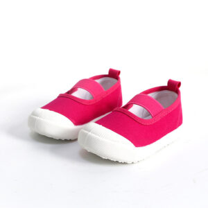 Children’S Canvas Shoes Shallow Mouth Single Shoes Elastic Broken Flowers Square Mouth Girls Shoes