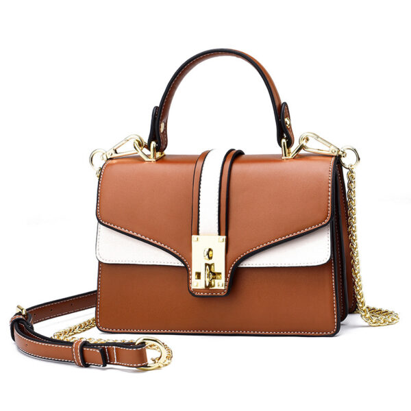 Ladies Fashion Handbags Casual All-match Shoulder Bag Trend Messenger Bag Hit Color Small Square Bag - Image 3