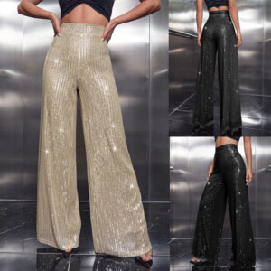 Polyester European And American Fashion Women’s Wear Sequined Nightclub Trousers