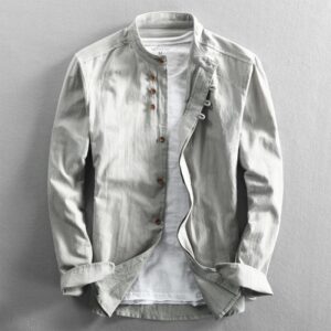 Men’s Fashion Retro Casual Linen Slim Shirt