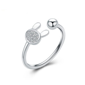 Women’s Sterling Silver Rabbit  Ring Tail Ring