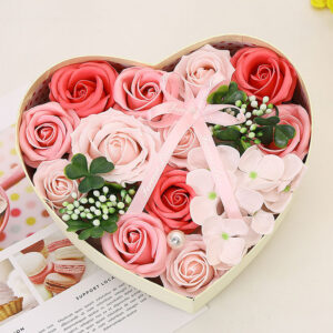 Creative New Style Soap Flower Heart-shaped Gift Box