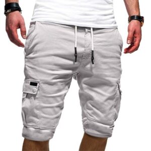 Men’s Multi Pocket Cargo Shorts with Elastic Drawstring