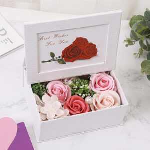 New Style Rose Soap Flower Frame Box