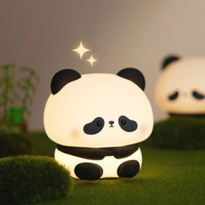 Panda LED Night Light Cute Silicone Night Light USB Rechargeable Touch Night Lamp Bedroom Timing Lamp Decoration Children’s Gift Home Decor
