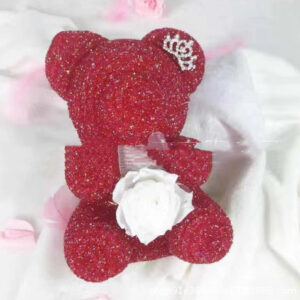 Rose Soap Flower Crystal Diamond Bear