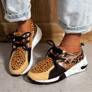 Women’s Leopard Wedge Sneakers