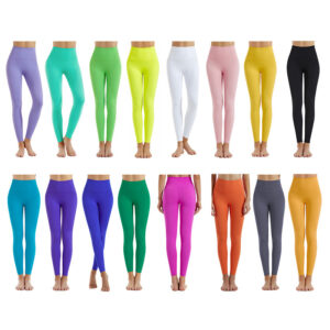 Women’s Candy Color Leggings for Fitness Enthusiasts