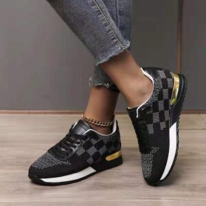 Women’s Orthopedic Checkered Sneakers