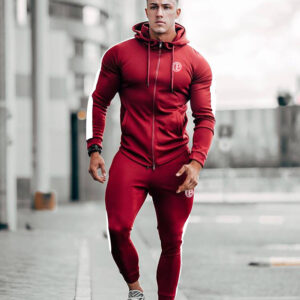 Long-sleeved running hooded pullover sweater training suit