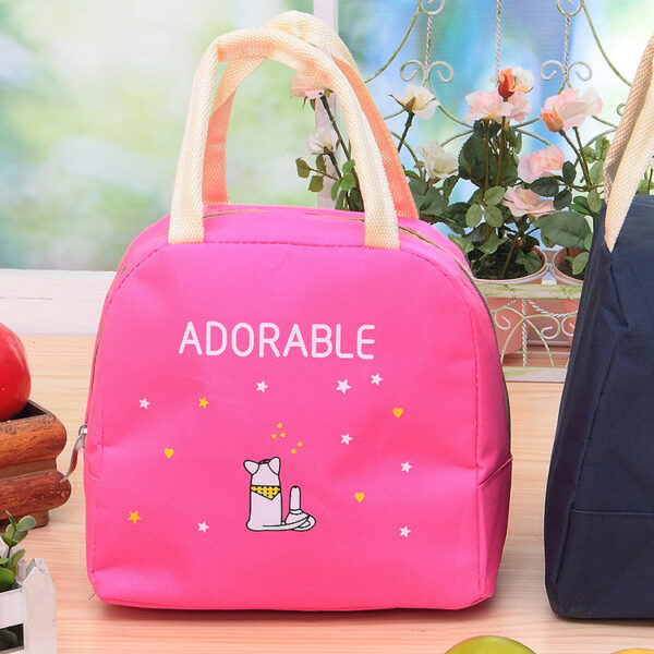 Portable Lunch Tote with Cartoon Animal Design - Image 4