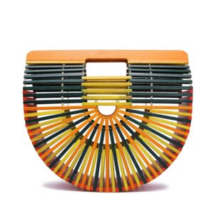 Bamboo Ark Bag with Clamshell Design