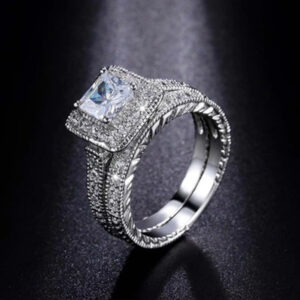 European And American Diamond Fashion Luxury Couple Diamond Ring