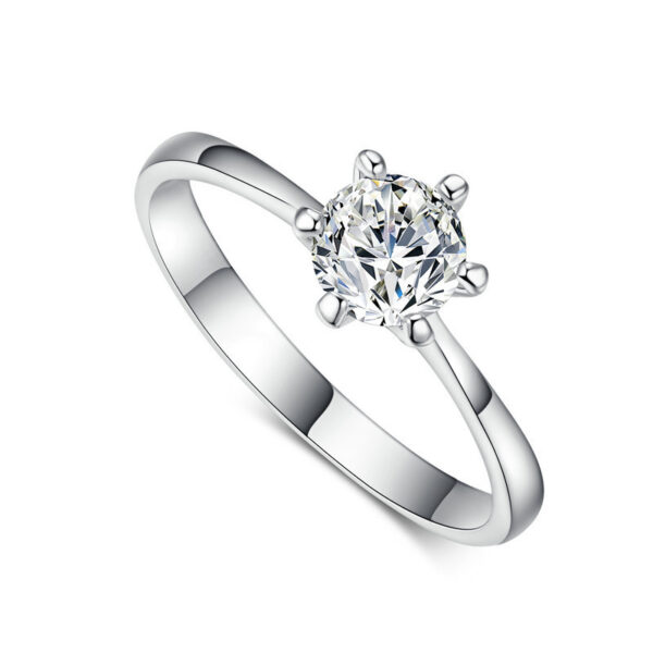 Zircon Micro Inlay Engagement Ring - Image 6