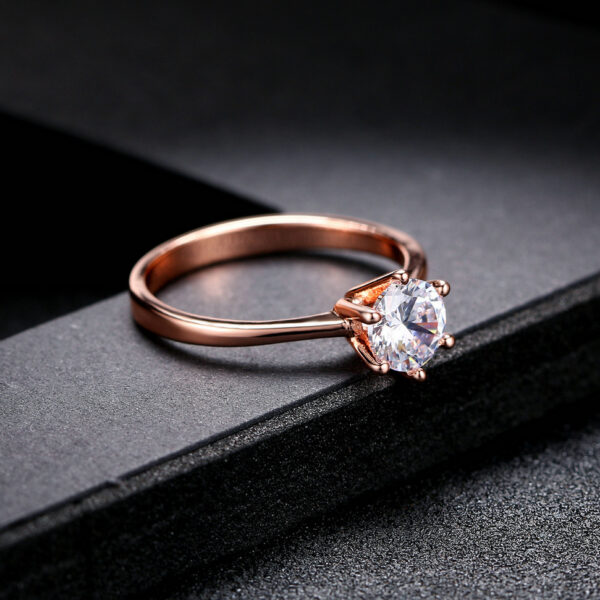 Zircon Micro Inlay Engagement Ring - Image 7