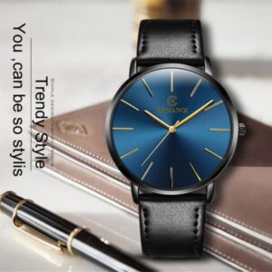 Men’s Business Watch Fashion Simple Student Watch Three-Piece Quartz Belt Watch