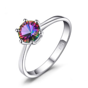 925 Silver rainbow Stone fashion ladies jewelry