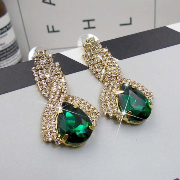 Crystal drop earrings - Image 5