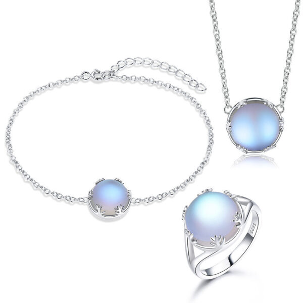 Colorful blue aurora gemstone necklace - Image 4