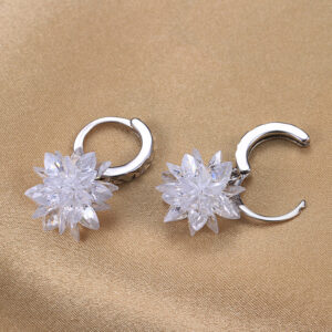 New fashion pure beauty ice 925 silver earrings hypoallergenic non-fading earrings
