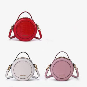 New Trendy Minority Fashion Pattern Small Round Handbag