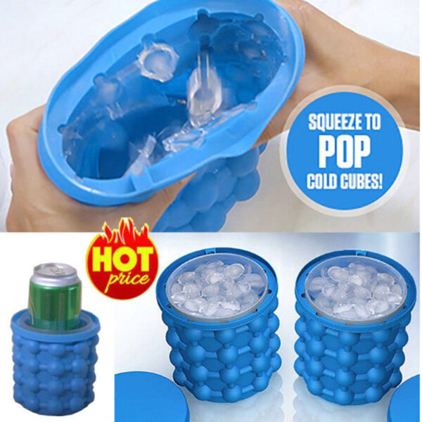 2 in 1 Food Grade Silicone Ice Bucket and Ice Maker - Image 2