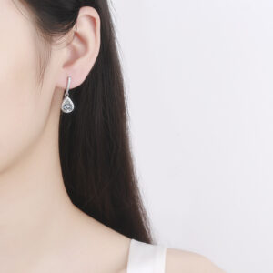 Fashion Drop Shape Ear Studs Micro Inlaid Zircon Earrings