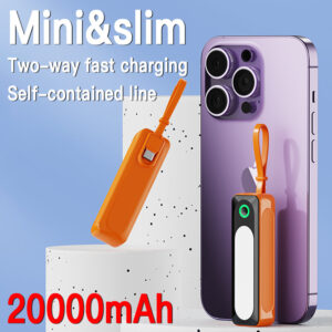 Fast Charging Slim Mini Power Bank with Light
