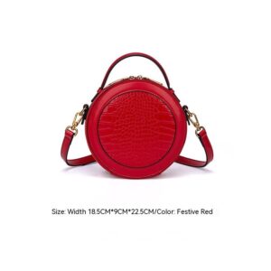 New Trendy Minority Fashion Pattern Small Round Handbag