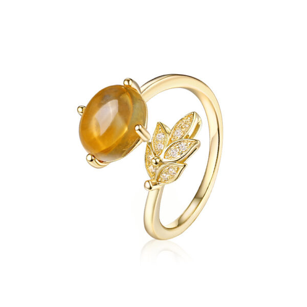 Natural Citrine Ring with Gemstone - Image 5