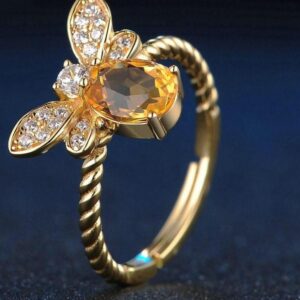 Honey Bee Citrine Ring