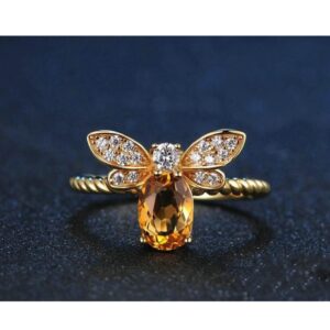 Honey Bee Citrine Ring