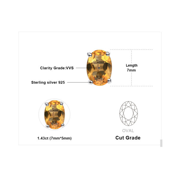 Women's Citrine Earrings - Image 3