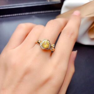 Firework Citrine Ring