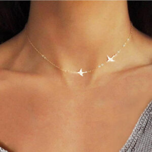 Metal Peace Dove Short Women’s Clavicle Necklace