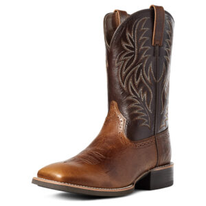 Vintage-Style Embroidered Cowboy Boots for Men