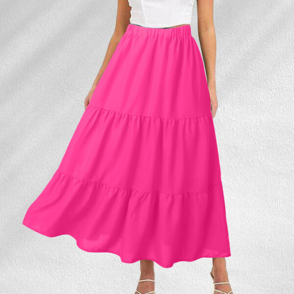 Women's Bohemian Maxi Skirt with Pockets - Image 6