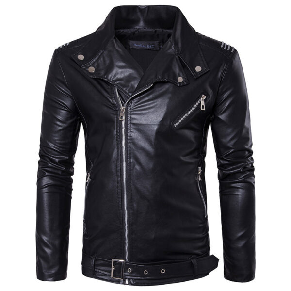 Large Size Men's PU Leather Jacket - Image 3