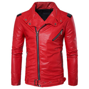 Large Size Men’s PU Leather Jacket