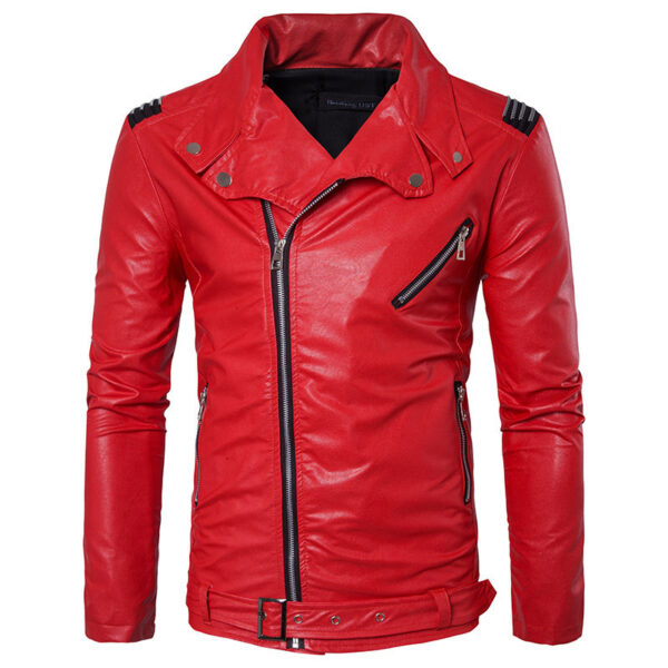 Large Size Men's PU Leather Jacket - Image 2