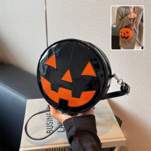 Women’s Small Round Halloween Devil Pumpkin Bag