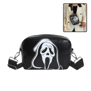 Women’s Halloween Crossbody Bag with Skull Print