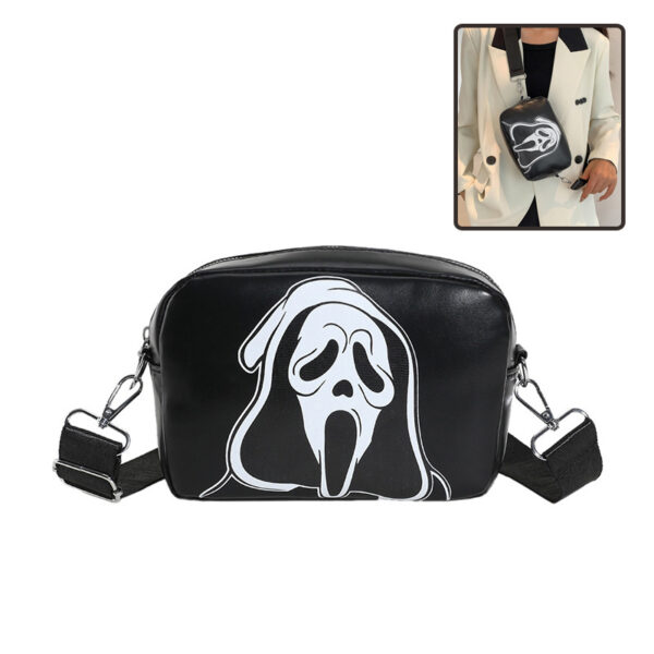 Women's Halloween Crossbody Bag with Skull Print