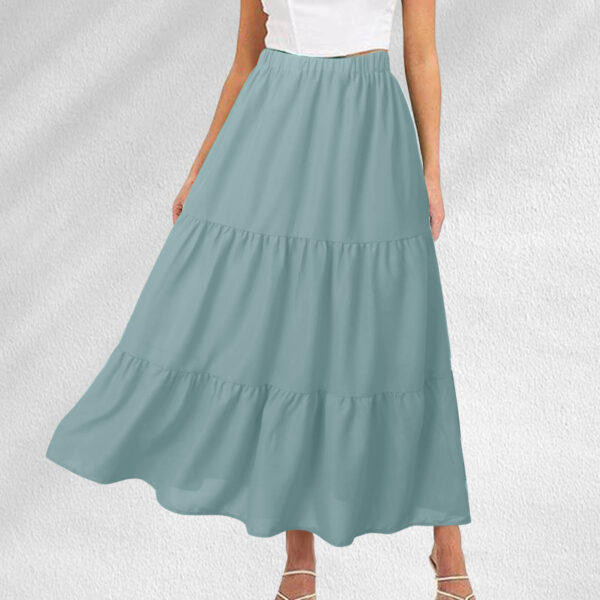 Women's Bohemian Maxi Skirt with Pockets - Image 3